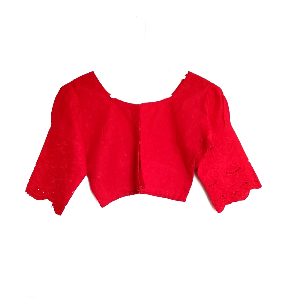 NWOT Red Indian Saree Blouse Lehenga